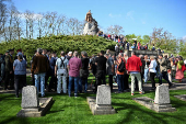Commemoration of the Battle of the Seelow Heights to mark the 80th anniversary of the end of World War Two in Seelow