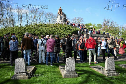 Commemoration of the Battle of the Seelow Heights to mark the 80th anniversary of the end of World War Two in Seelow