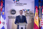 El rey de España participa en el Congreso Mundial del Derecho, en Santo Domingo