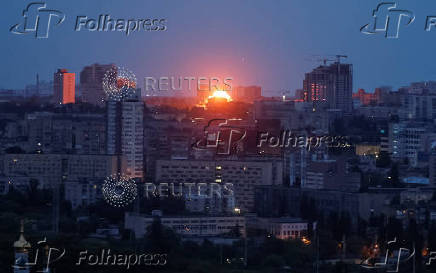 Russian drone and missile strike in Kyiv