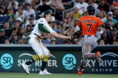 MLB: Baltimore Orioles at Athletics