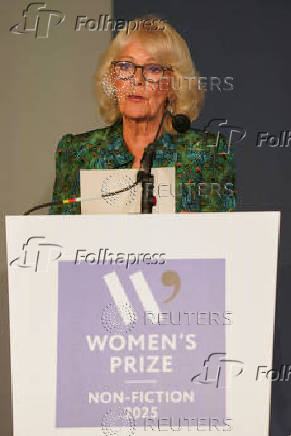 Britain's Queen Camilla attends the Women's Prize for Fiction and Nonfiction event in London