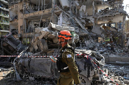 Aftermath of missile attack from Iran on Israel, in Ramat Gan