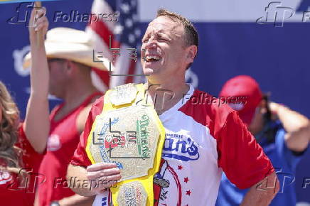 Nathan's Hot Dog eating contest in New York