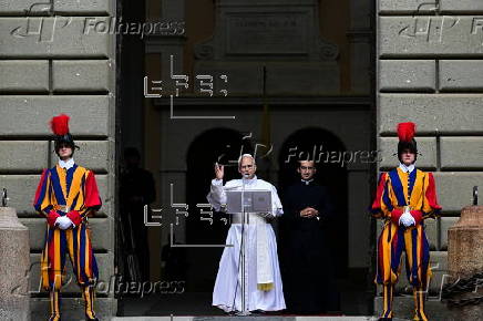 Pope Leo XIV leads Angelus prayer at Castel Gandolfo