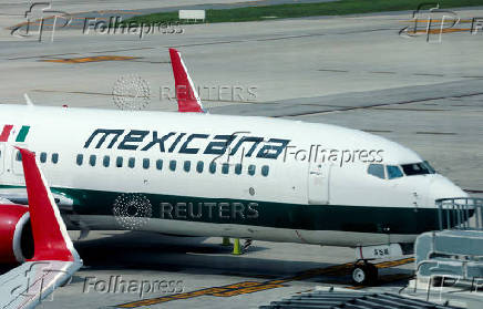 Planes of military-run airline Mexicana de Aviacion are parked at Felipe Angeles International Airport (AIFA), in Zumpango