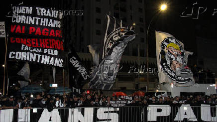 Protesto da Gaviões da Fiel no Parque São Jorge