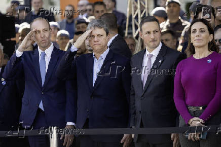 Tarcisio durate inauguração de distrito policial em Sorocaba