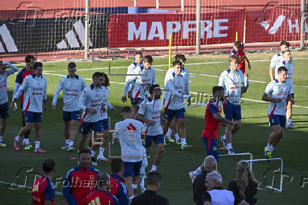 Entrenamiento de la selección española