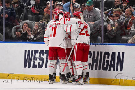 NCAA Hockey: Frozen Four-Semifinals-Game Two-Boston University vs Penn State
