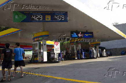 Preço de gasolina em São Paulo