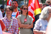 Traditional May Day labour union march in Paris