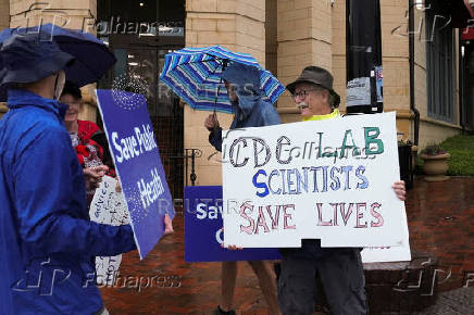 Protest at the CDC?s Roybal campus in Atlanta