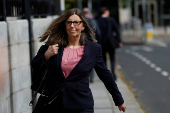BBC Spotlight editor Gwyneth Jones arrives at the High Court, in Dublin