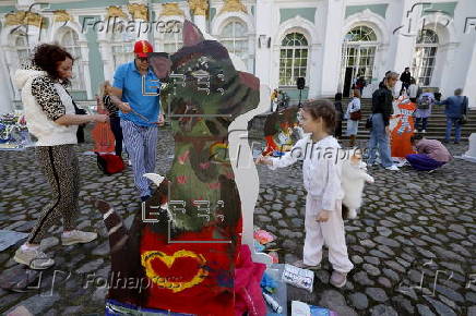 Hermitage Cat Day celebration in St. Petersburg