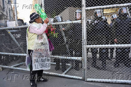 Evo Morales supporters march in mourning amid economic crisis, in La Paz