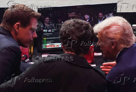 U.S. President Trump attends the UFC 316 event, in Newark