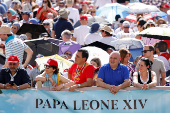 Pope Leo XIV leads the mass for the Jubilee of the Ecclesial Movements, at the Vatican
