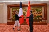 China's National People's Congress Chairman Zhao Leji meets with President of the French National Assembly Yael Braun-Pivet, in Beijing