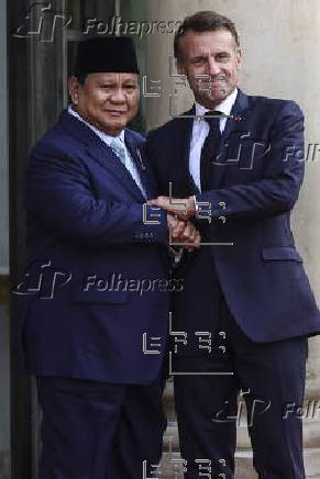 French President Macron meets Indonesian President Subianto