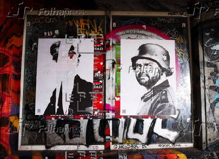Satirical street art posters pop up in Berlin