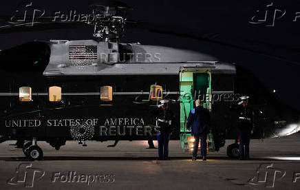 U.S. President Donald Trump arrives at John F. Kennedy International Airport to attend the 80th United Nations General Assembly, in New York