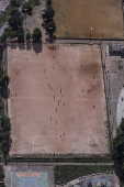 Campo de futebol visto de drone