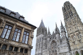 Catedral de Notre Dame no Centro Histórico da cidade turística de Rouen França