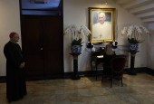 People sign condolence book at Vatican embassy in Bangkok following Pope Francis's death