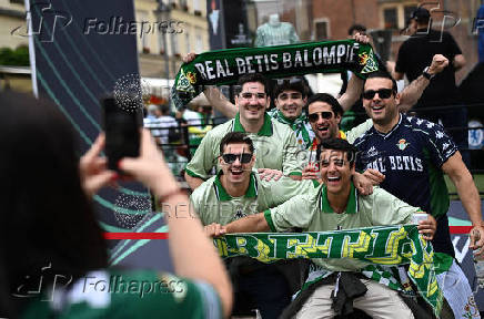 Conference League - Final - Real Betis & Chelsea fans gather in Wroclaw