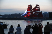 Rehearsal of the Scarlet Sails celebration in Saint Petersburg