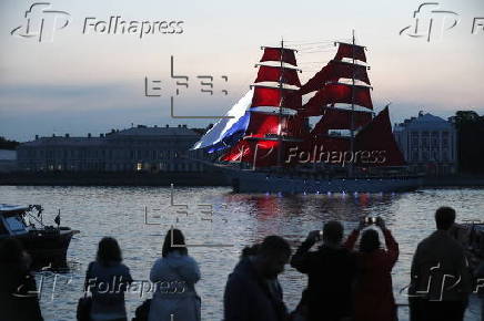 Rehearsal of the Scarlet Sails celebration in Saint Petersburg