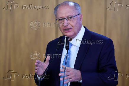 Brazil's Vice President Geraldo Alckmin speaks during a ceremony at the Planalto Palace, in Brasilia