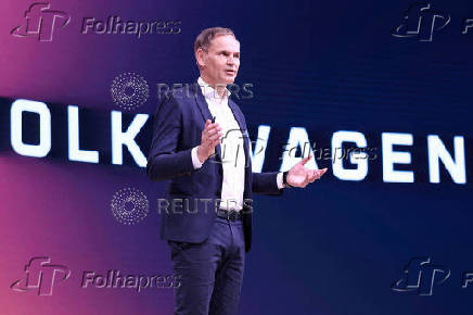 FILE PHOTO: Oliver Blume, CEO of Volkswagen AG and Porsche AG