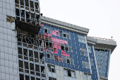 Aftermath of a Russian drone attack in Kyiv