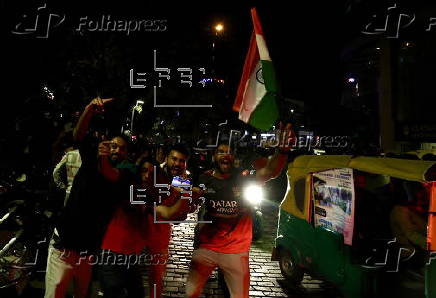 RCB fans celebrate winning the cricket league in Bangalore