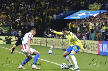 Partida das eliminatórias sul-americanas da copa do mundo de 2026 entre brasil x paraguai
