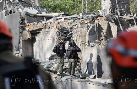 Aftermath of a strike from Iran on Israel, in Ramat Gan