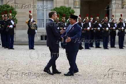 French President Macron meets Indonesian President Subianto, in Paris