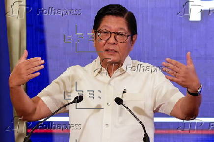 Philippine President Marcos holds press conference in Manila