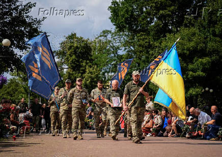 Funeral of Ukrainian combat medic Maryna Hrytsenko in Chernihiv