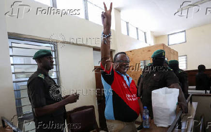 Tanzanian opposition leader and former presidential candidate of CHADEMA party Tundu Lissu appears at the Kisutu Residents Magistrate Court in Dar es Salaam