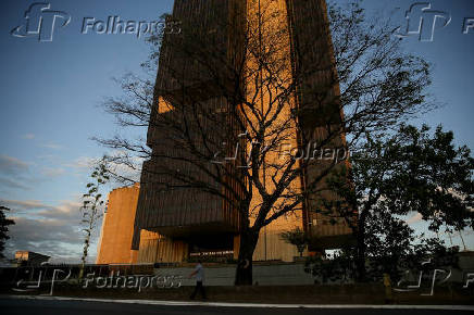 Servidores do Banco Central fazem protesto durante a reunião do COPOM