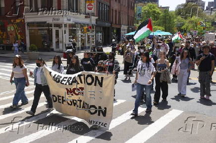 May Day rally and march at Union Square in New York