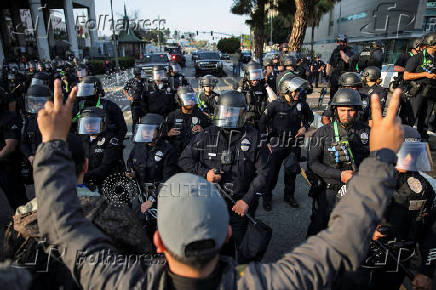 Protests against immigration sweeps continue, in Los Angeles