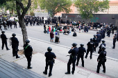 Protests against federal immigration sweeps continue in Los Angeles