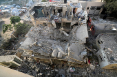 Aftermath of an Israeli air strike in Gaza City