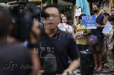 Philippine protesters condemn killing of journalists in Gaza