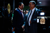 O ministro da Justiça e indicado ao STF Flávio Dino com o senador Weverton Rocha 