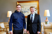 Denmark's King Frederik meets with Greenland's new Prime Minister Jens-Frederik Nielsen in Copenhagen